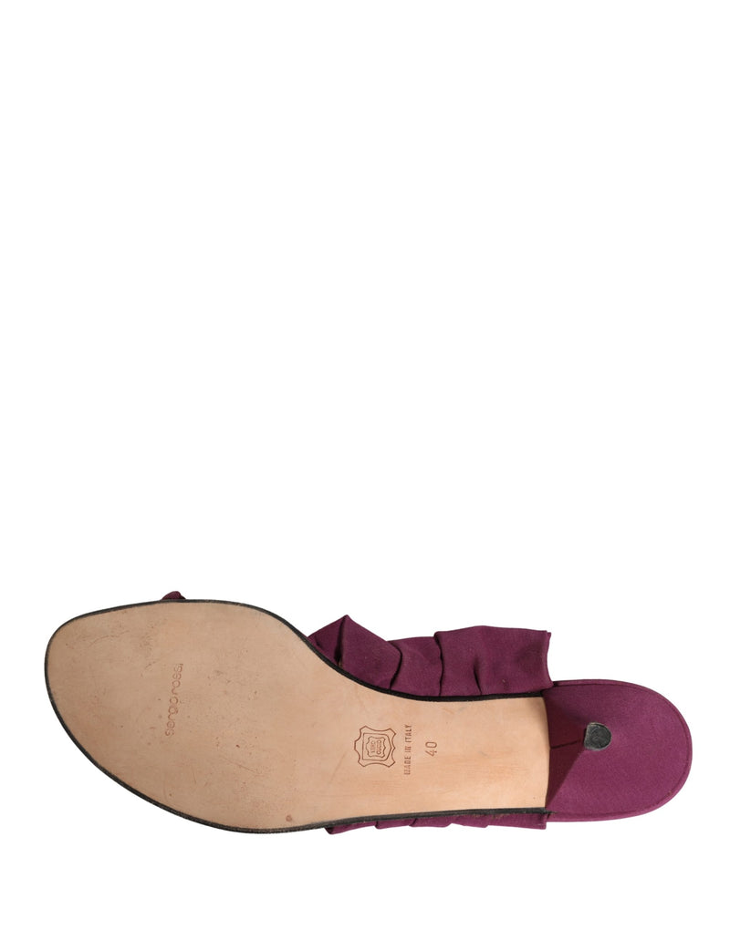 Dolce & Gabbana Violet Heels Sandals - Authentic Italian Design