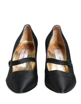 Dolce & Gabbana Black Satin Mary Jane Pumps
