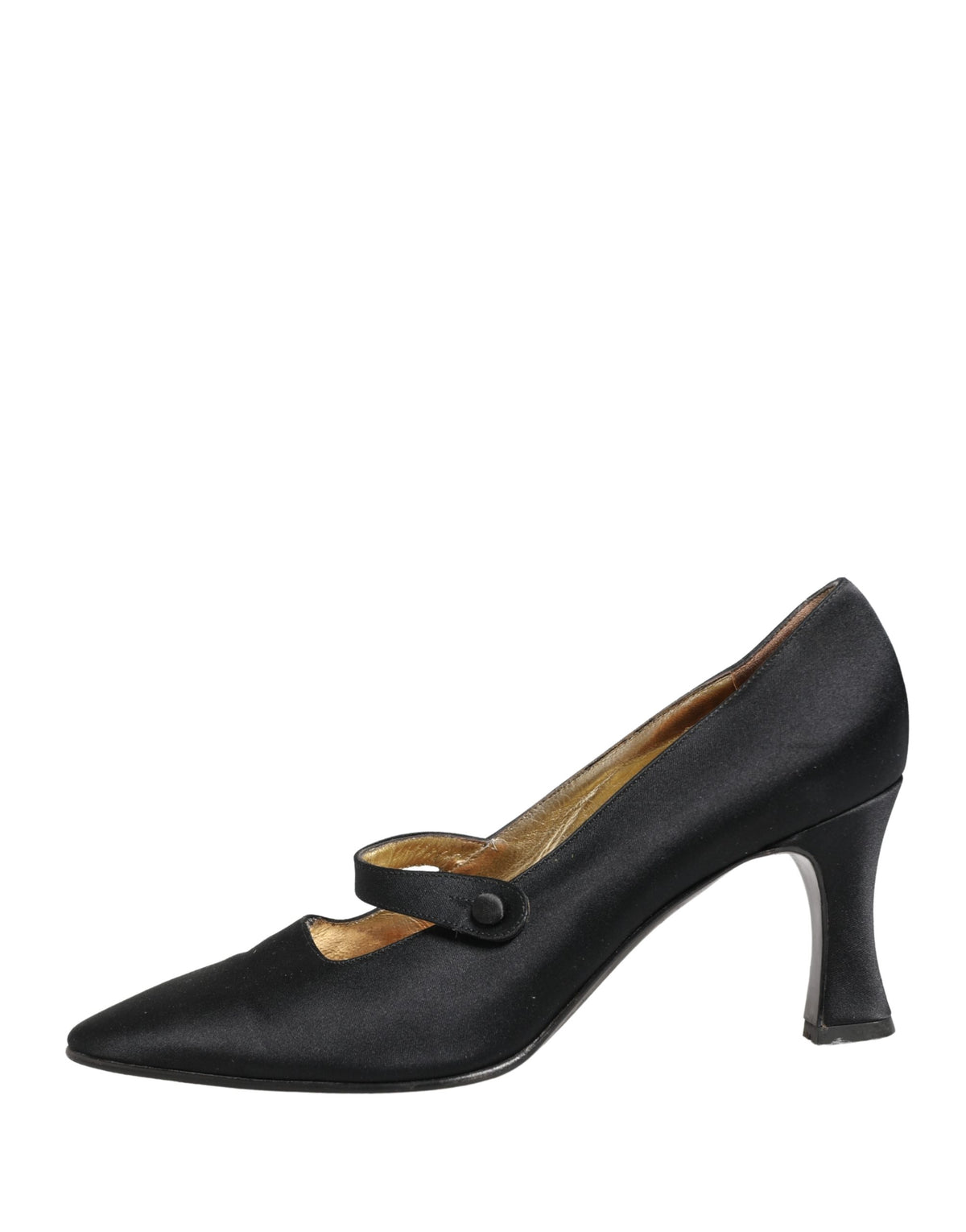 Dolce & Gabbana Black Satin Mary Jane Pumps