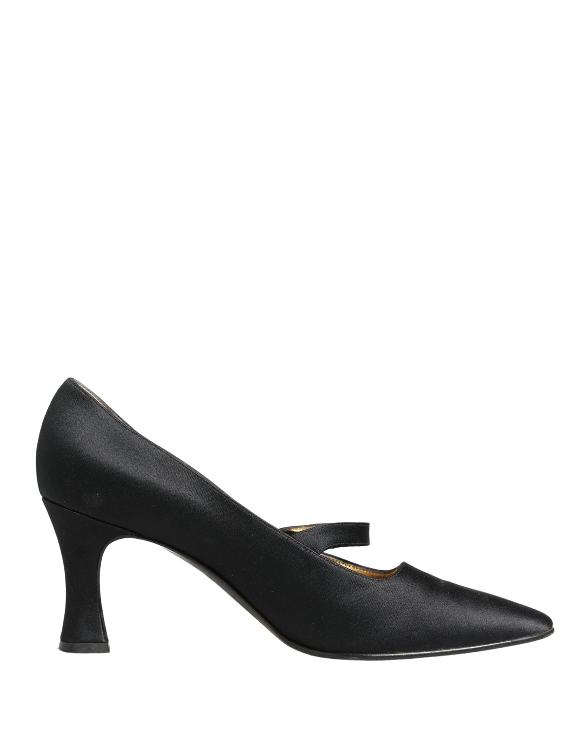 Dolce & Gabbana Black Satin Mary Jane Pumps