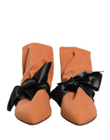 Dolce & Gabbana Ankle Boots in Brown and Black Suede