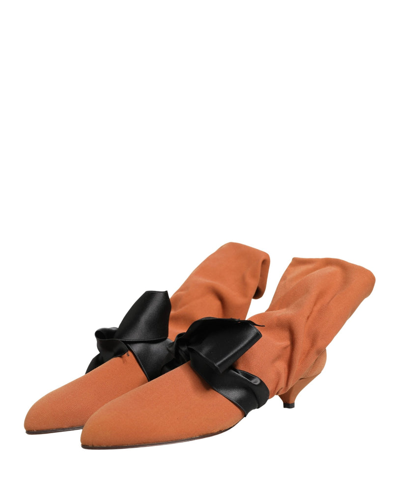 Dolce & Gabbana Ankle Boots in Brown and Black Suede