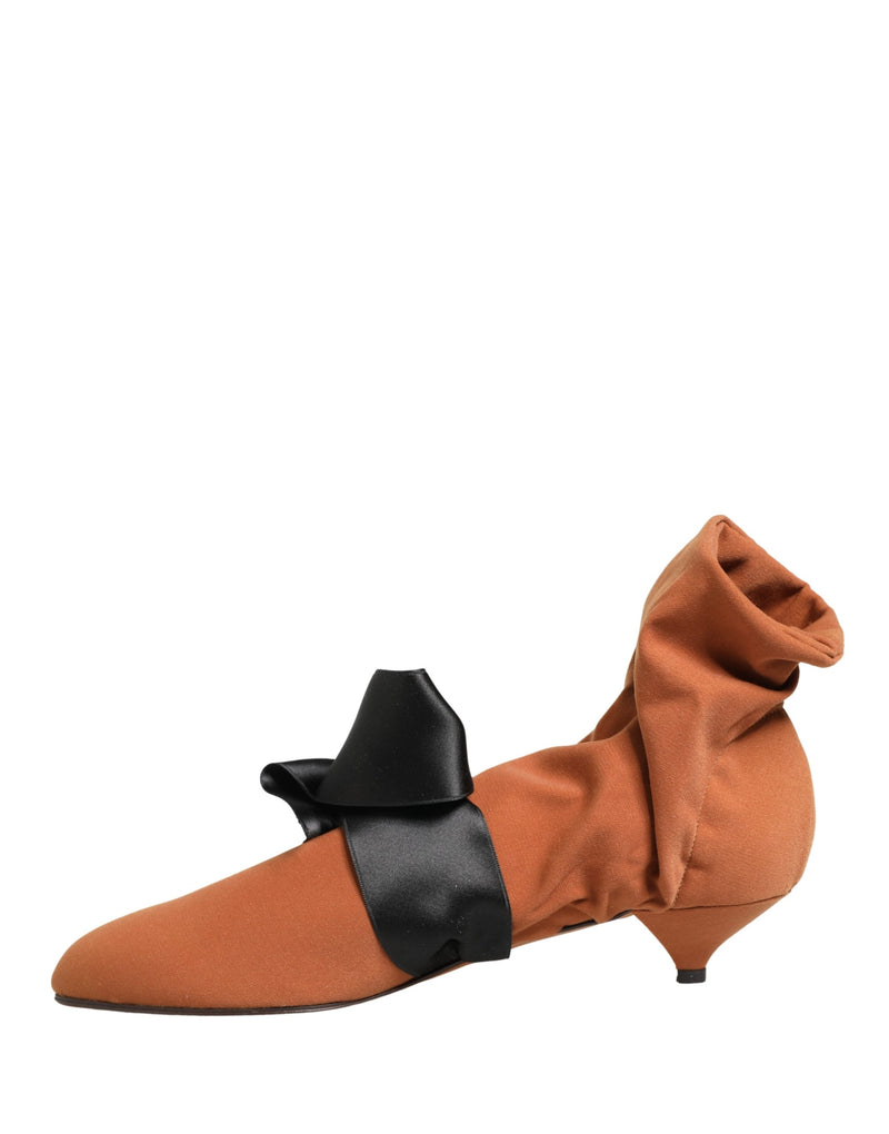 Dolce & Gabbana Ankle Boots in Brown and Black Suede