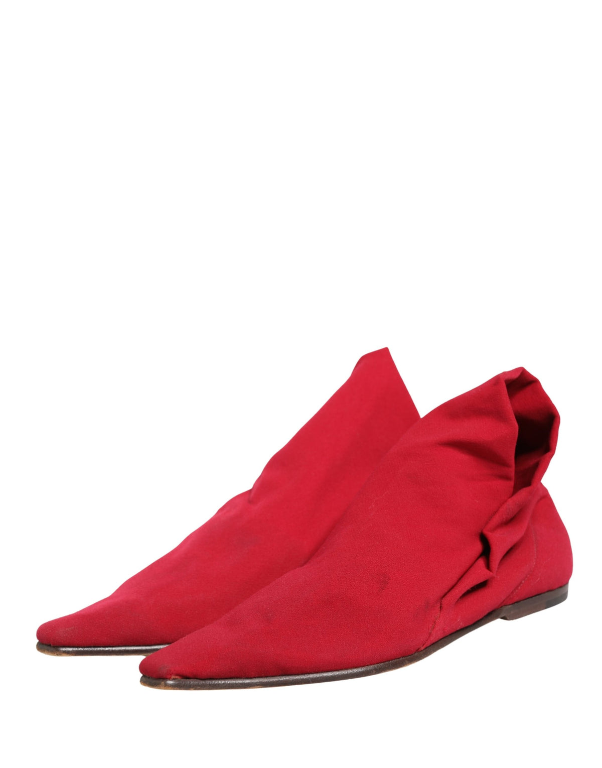 Dolce & Gabbana Red Suede Ankle Boots - Authentic Collaboration