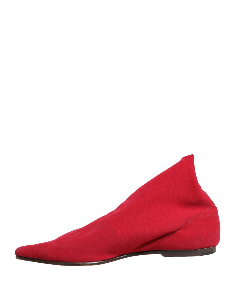 Dolce & Gabbana Red Suede Ankle Boots - Authentic Collaboration