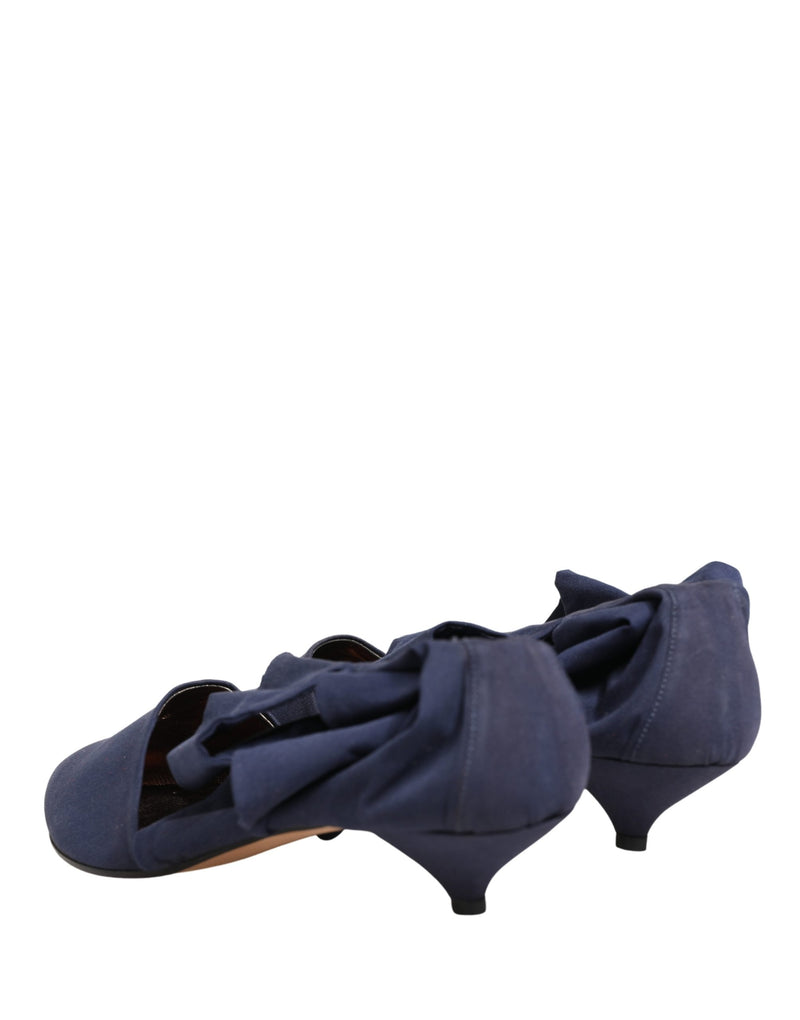 Dolce & Gabbana Blue Cotton Ankle Boots - Stretch Sock Style