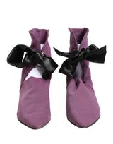 Dolce & Gabbana Purple Mid Calf Lace-Up Boots