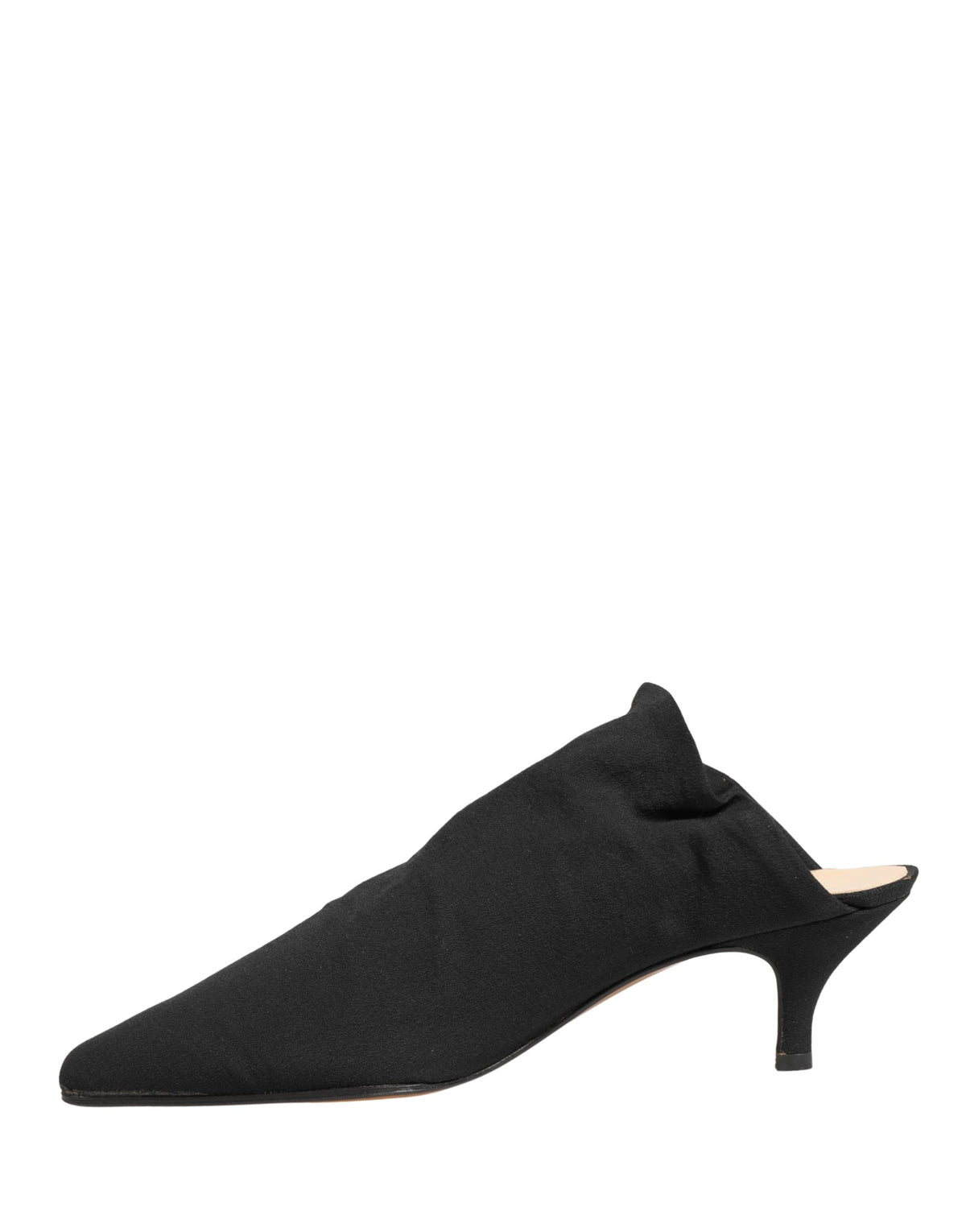 Dolce & Gabbana Black Suede Heeled Mule Shoes