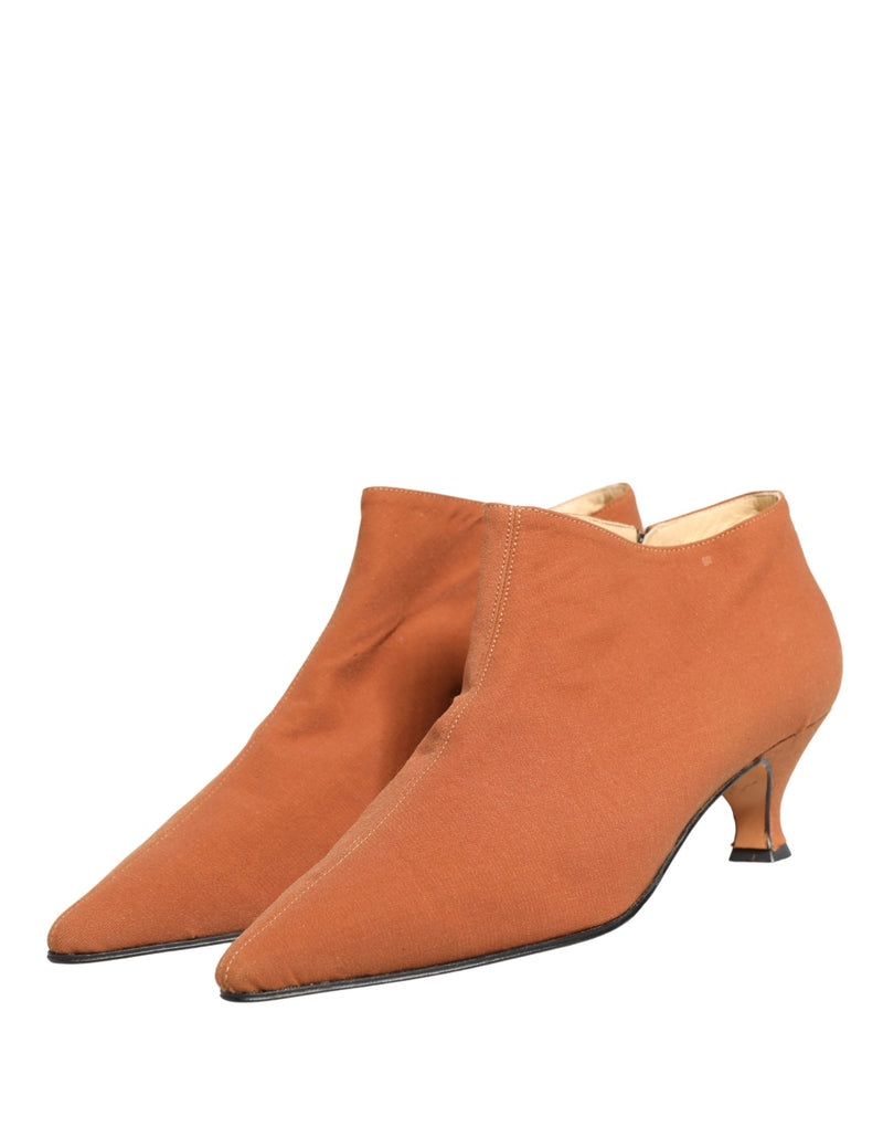 Dolce & Gabbana Brown Suede Ankle Boots - Women's Shoes