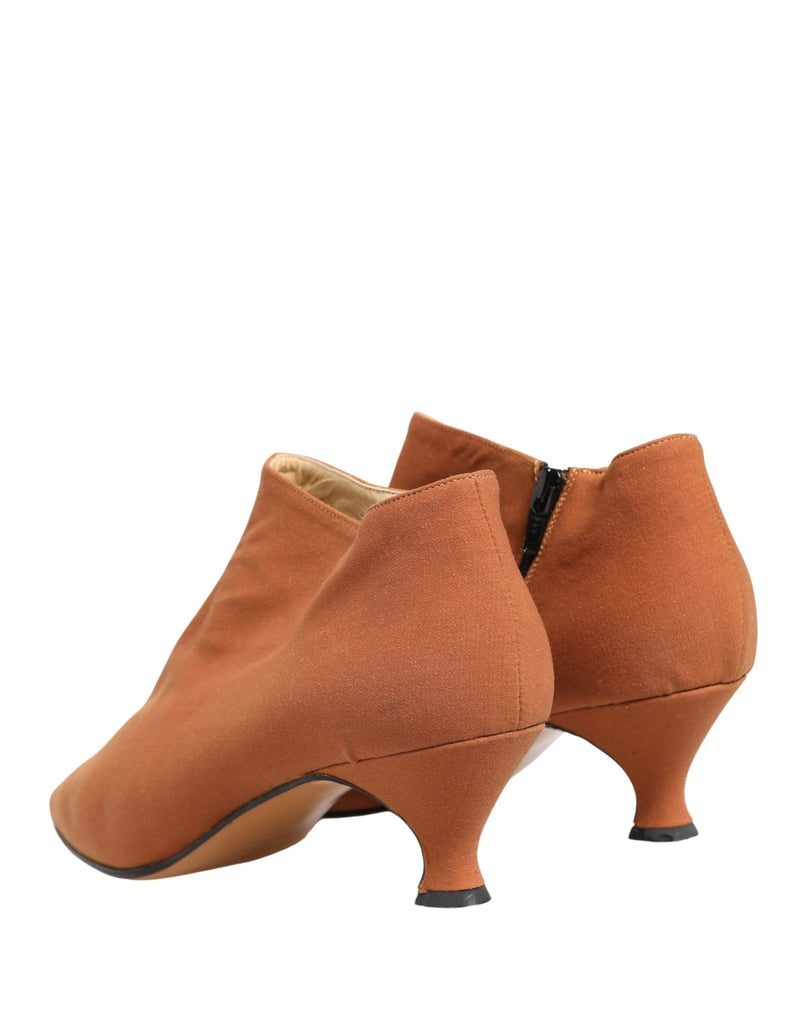 Dolce & Gabbana Brown Suede Ankle Boots - Women's Shoes