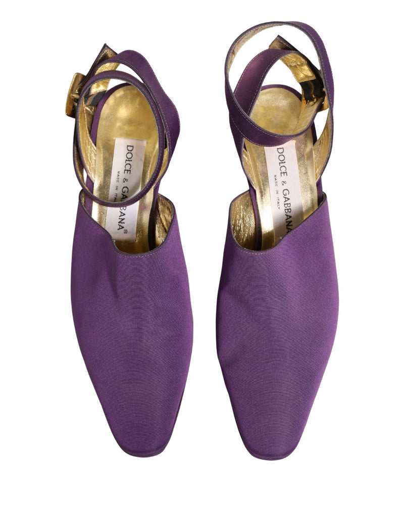 Dolce & Gabbana Heels Sandals - Purple Suede Collaboration