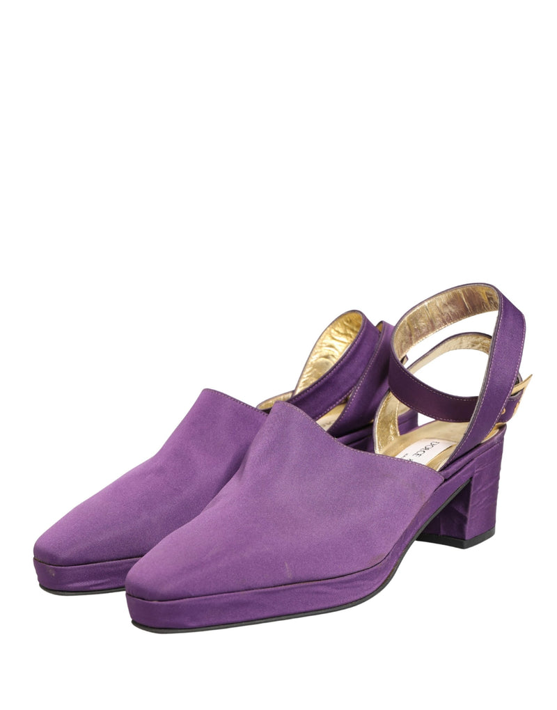 Dolce & Gabbana Heels Sandals - Purple Suede Collaboration