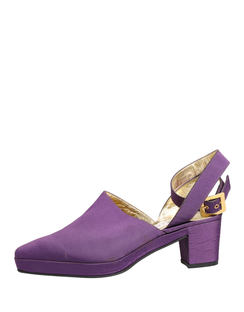 Dolce & Gabbana Heels Sandals - Purple Suede Collaboration
