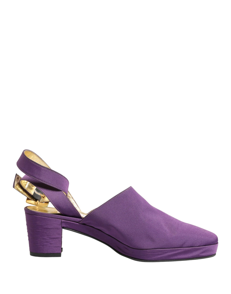 Dolce & Gabbana Heels Sandals - Purple Suede Collaboration