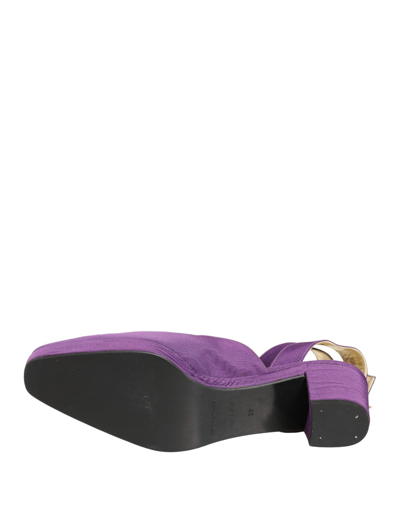 Dolce & Gabbana Heels Sandals - Purple Suede Collaboration