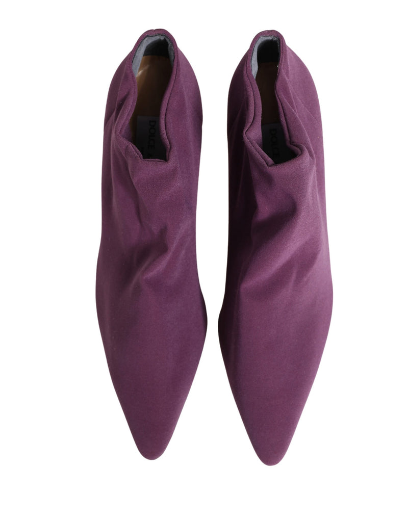 Dolce & Gabbana Purple Suede Ankle Boots - Authentic Collaboration