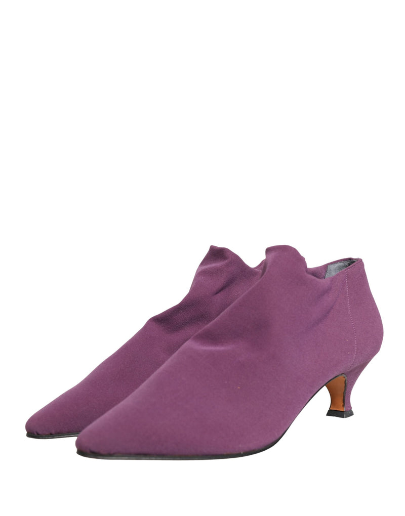 Dolce & Gabbana Purple Suede Ankle Boots - Authentic Collaboration