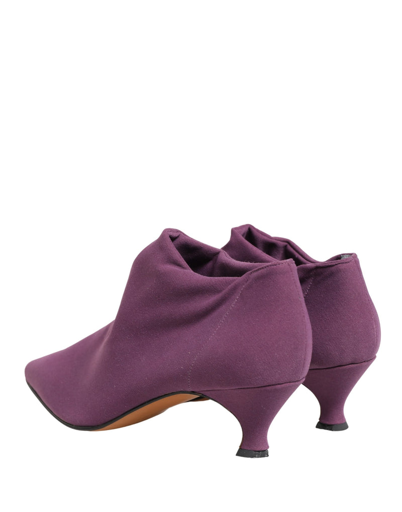 Dolce & Gabbana Purple Suede Ankle Boots - Authentic Collaboration