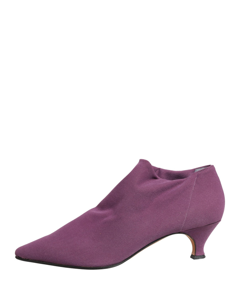 Dolce & Gabbana Purple Suede Ankle Boots - Authentic Collaboration