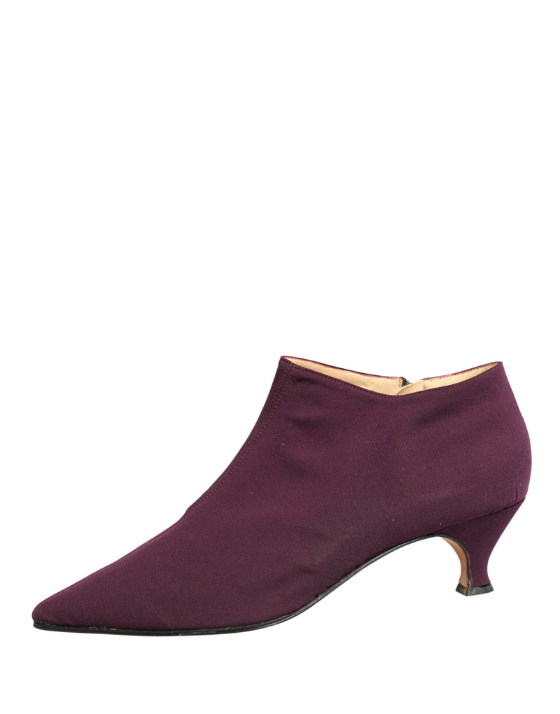 Dolce & Gabbana Purple Suede Ankle Boots for Women