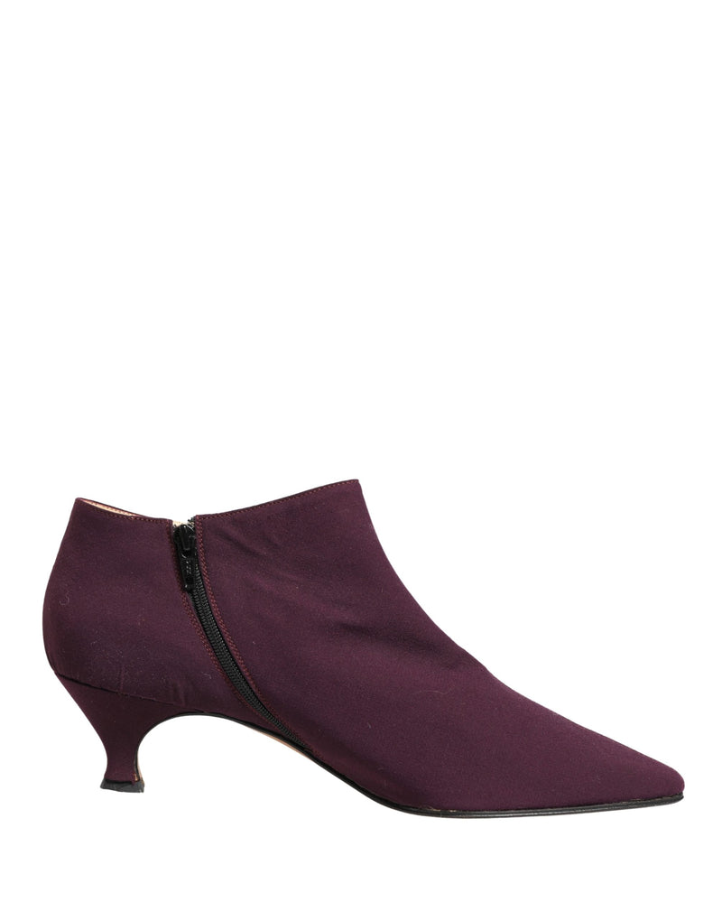 Dolce & Gabbana Purple Suede Ankle Boots for Women