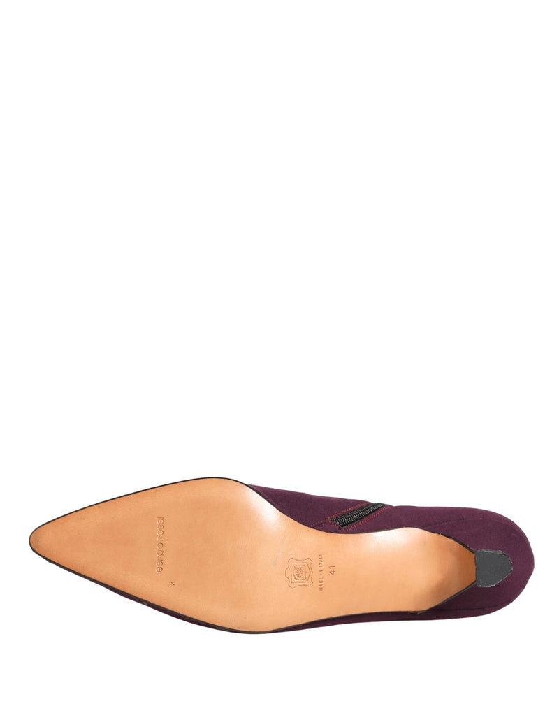 Dolce & Gabbana Purple Suede Ankle Boots for Women