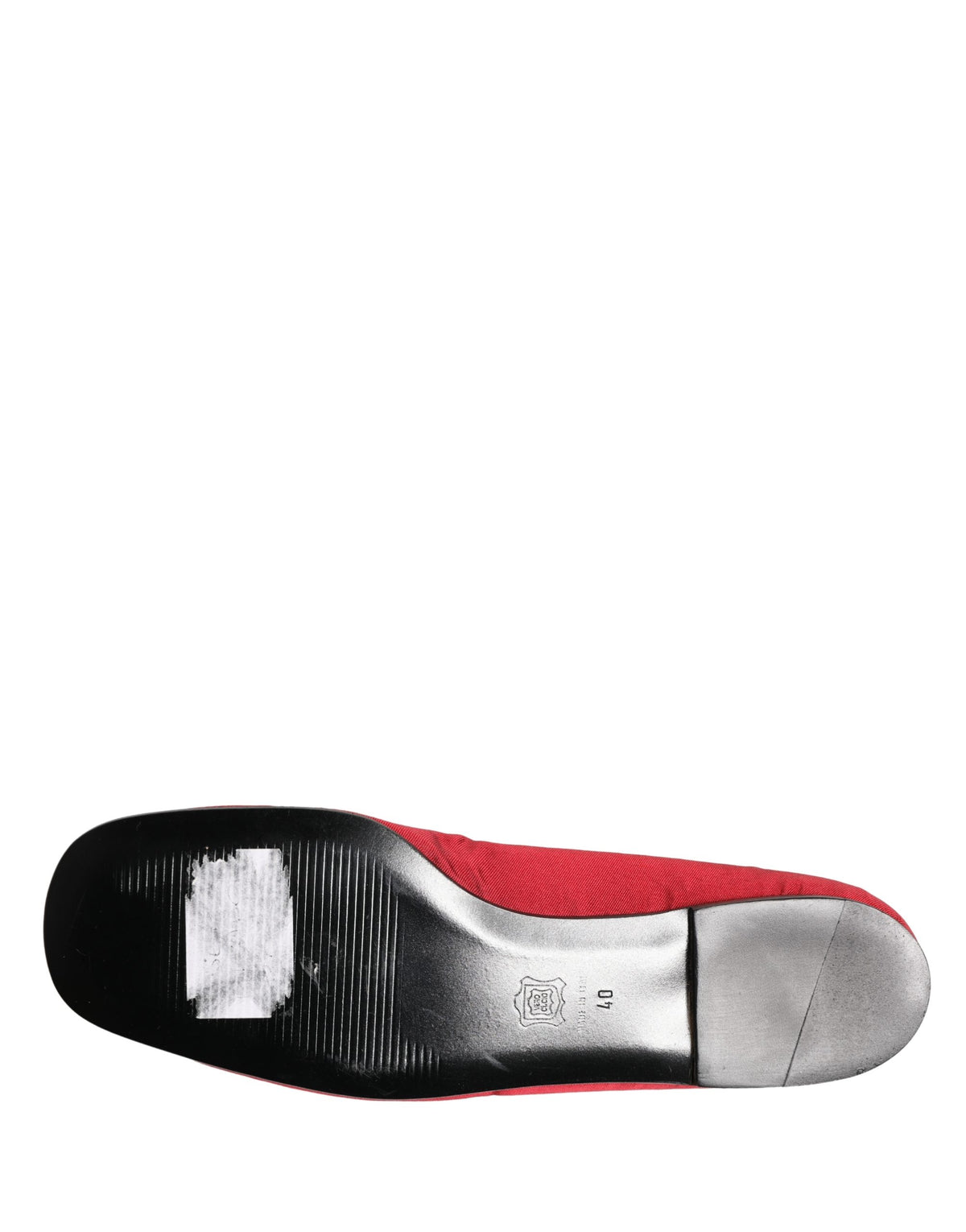 Dolce & Gabbana Red Satin Ballet Slip-On Flats for Women