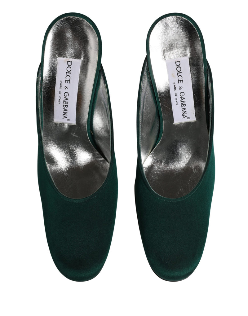 Dolce & Gabbana Green Suede Leather High Heel Pumps