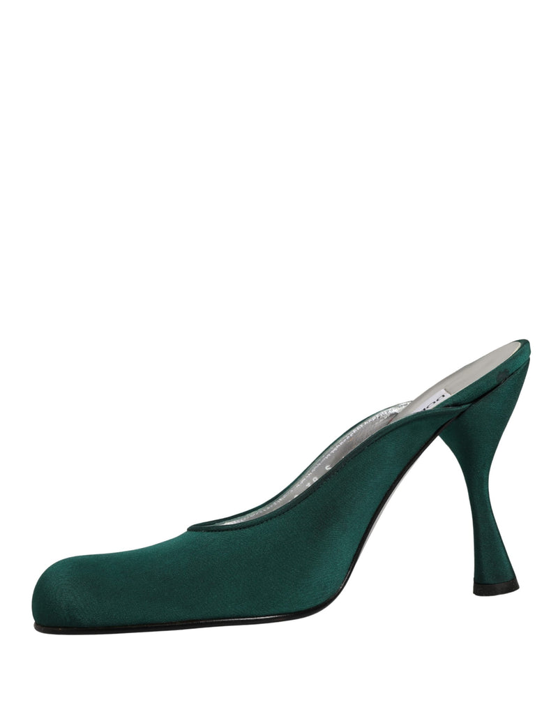 Dolce & Gabbana Green Suede Leather High Heel Pumps