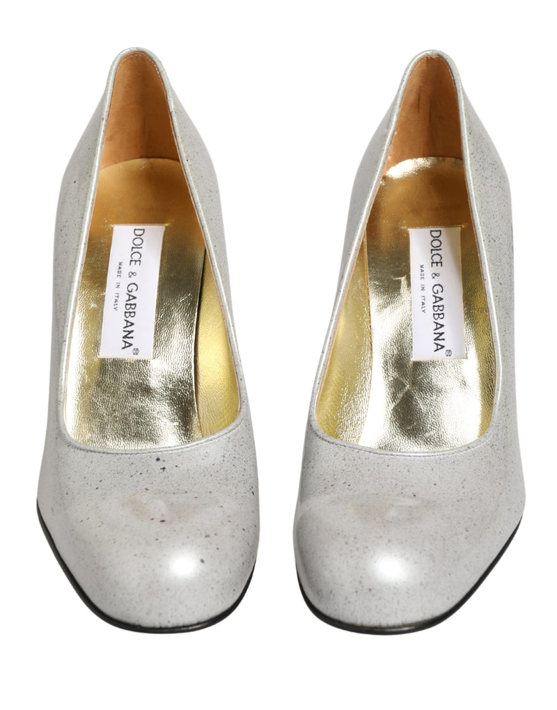 Dolce & Gabbana White Leather High Heels for Women - Pumps Shoes