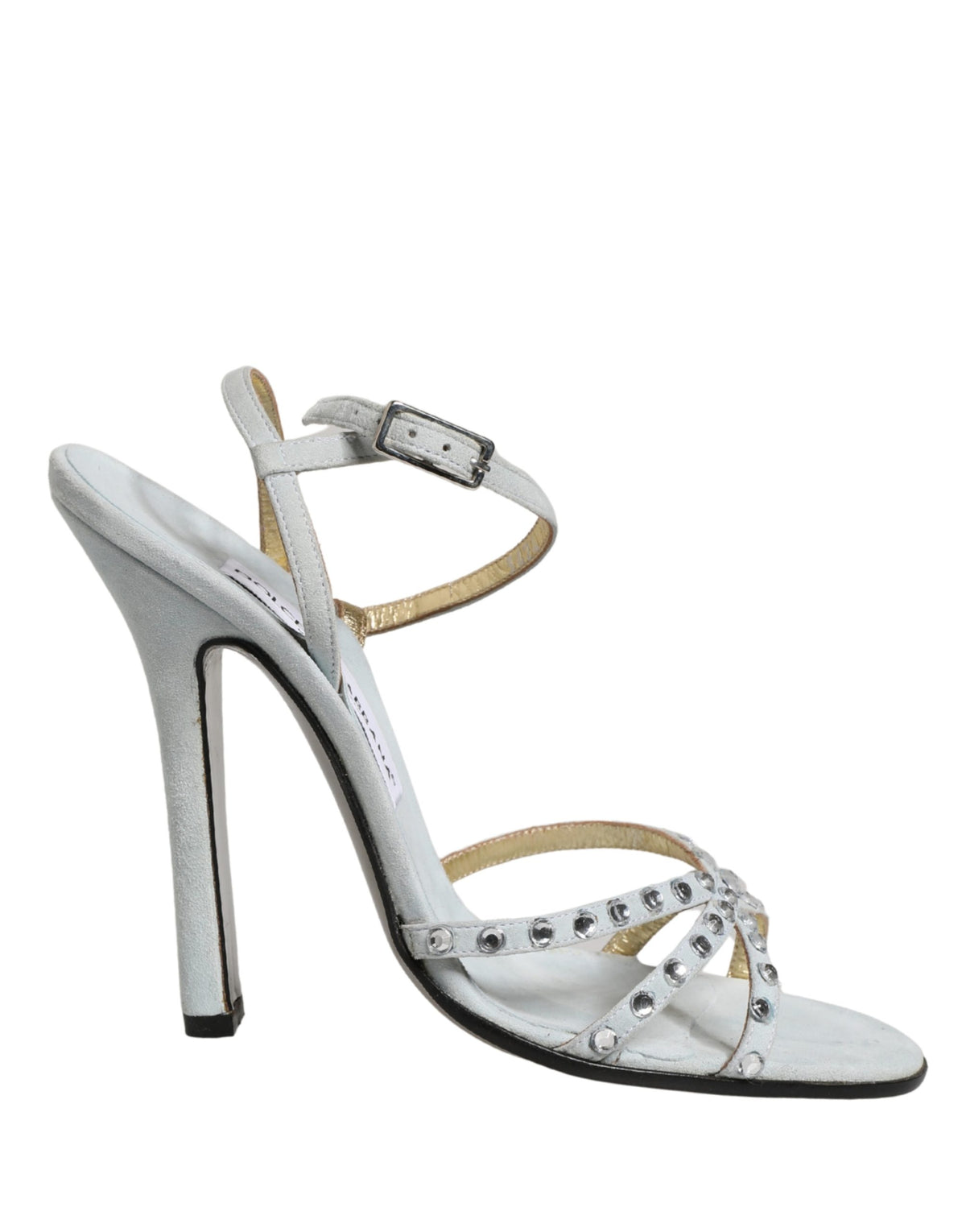 Dolce & Gabbana White Rhinestone High Heeled Sandals
