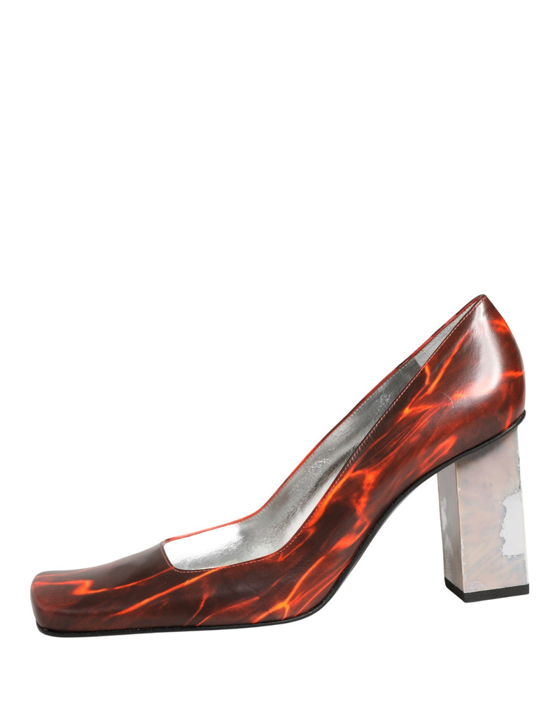 Dolce & Gabbana Multicolor Leather Square Toe Pumps