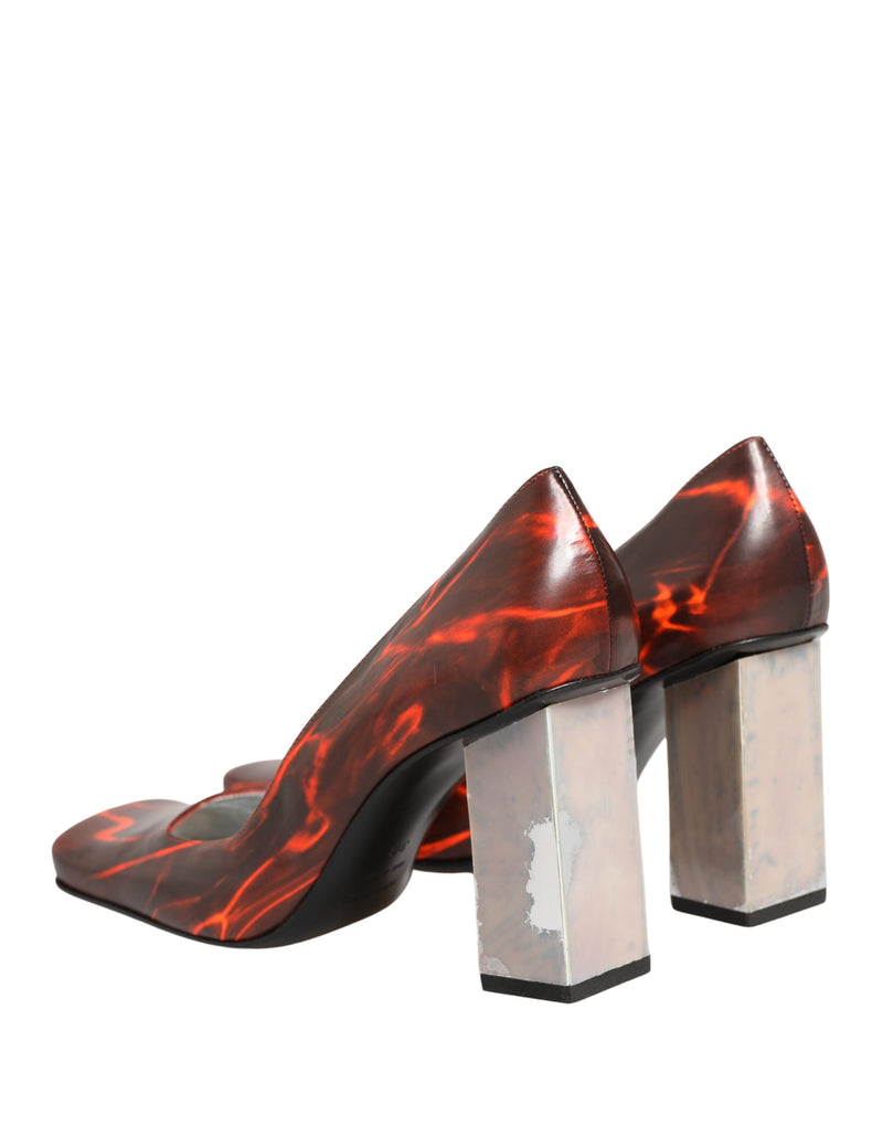 Dolce & Gabbana Multicolor Leather Square Toe Pumps