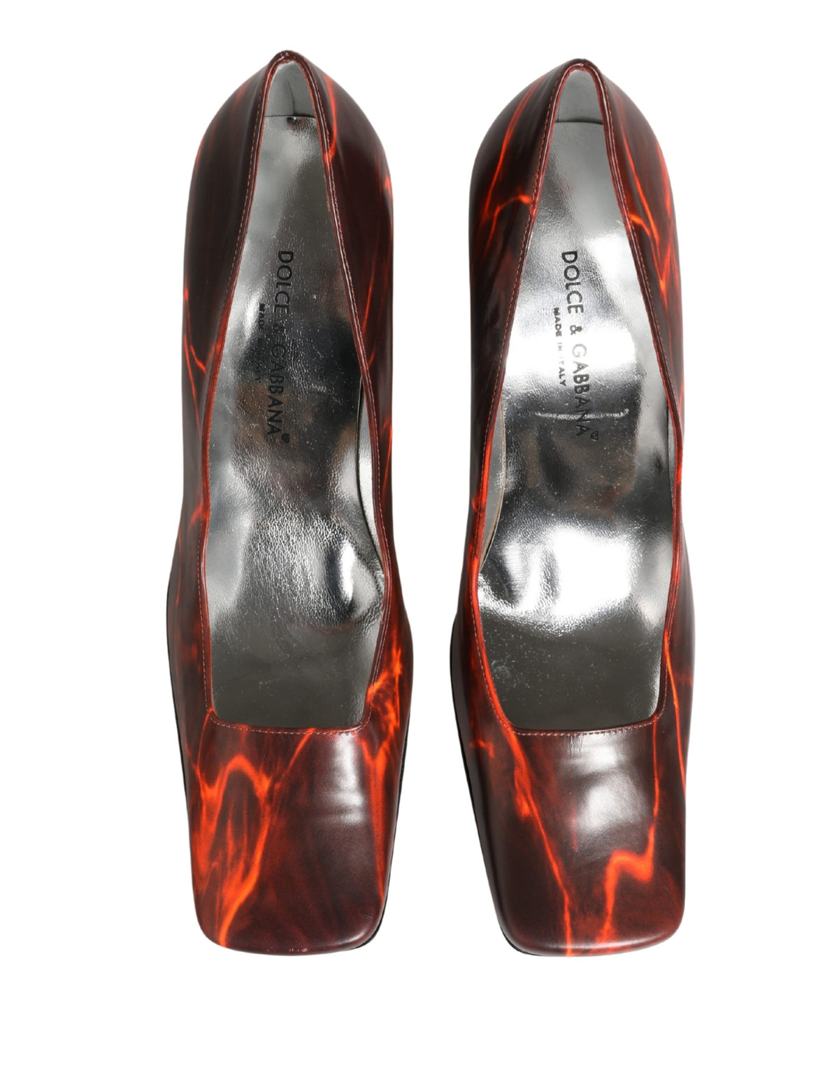 Dolce & Gabbana Multicolor Leather Square Toe Pumps