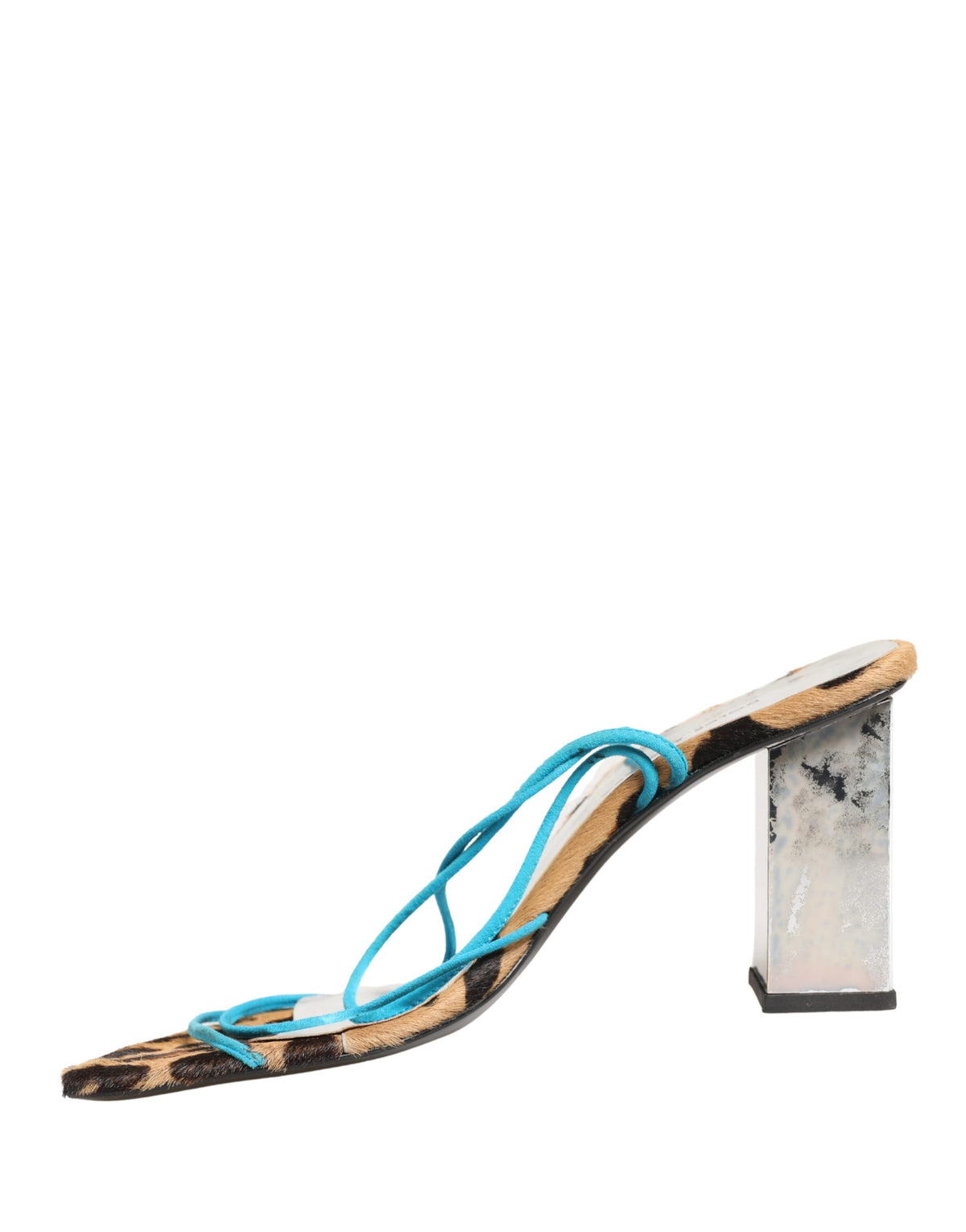 Dolce & Gabbana Multicolor Leather Block Heels Sandals