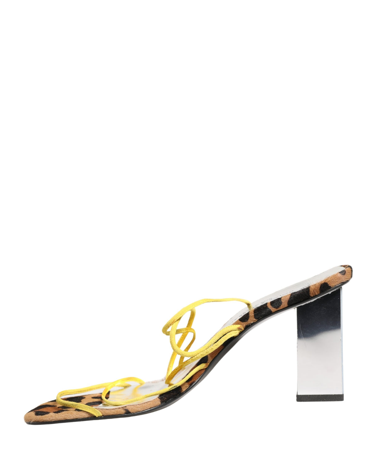 Dolce & Gabbana Multicolor Leather Block Heels Sandals