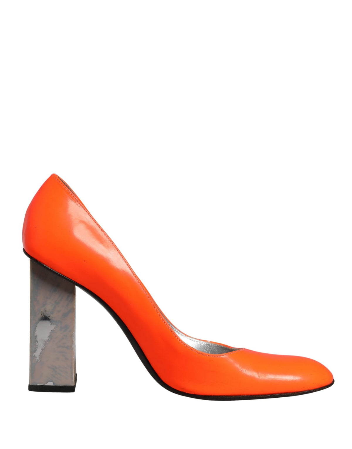 Dolce & Gabbana Orange Patent Leather High Heel Pumps