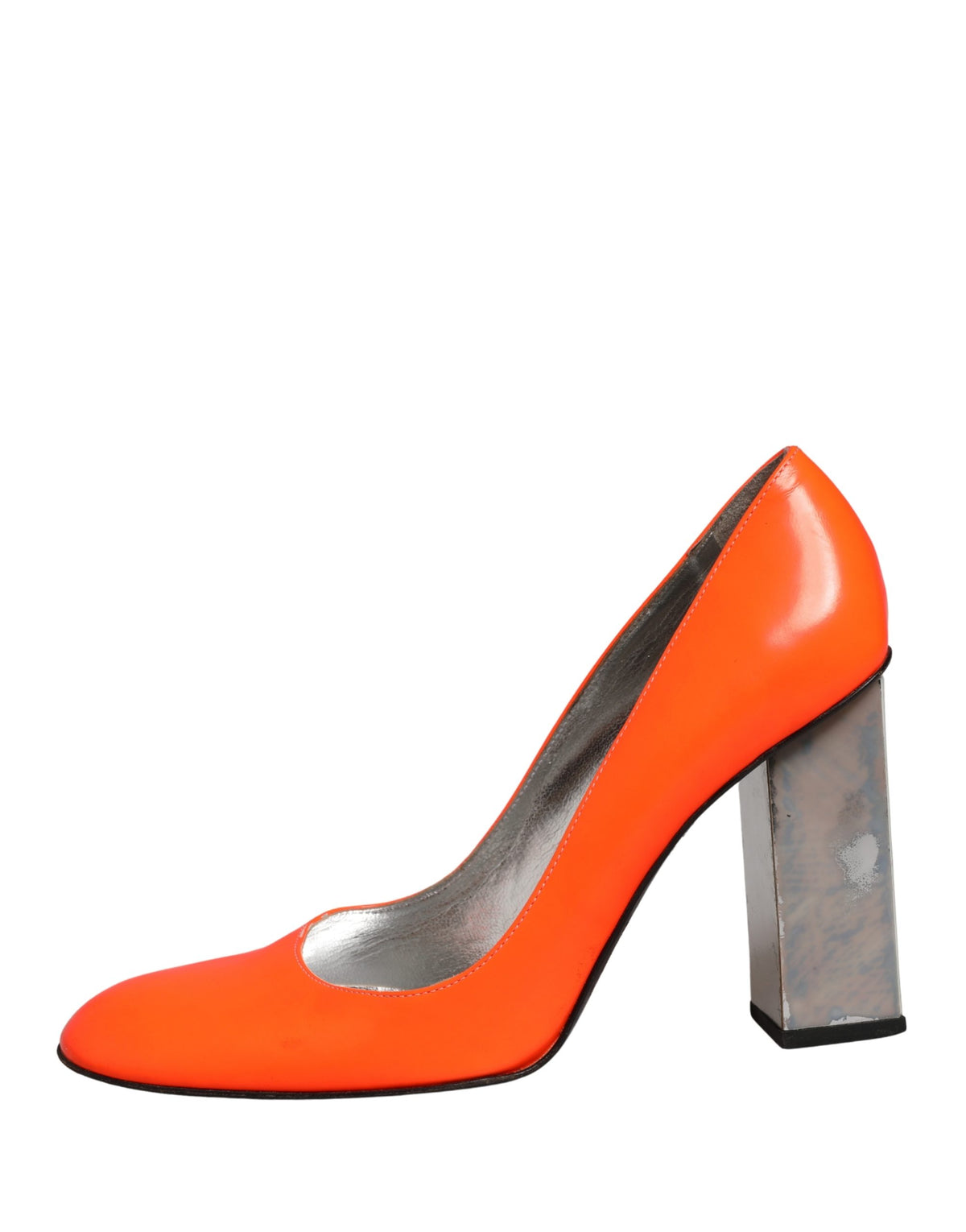 Dolce & Gabbana Orange Patent Leather High Heel Pumps