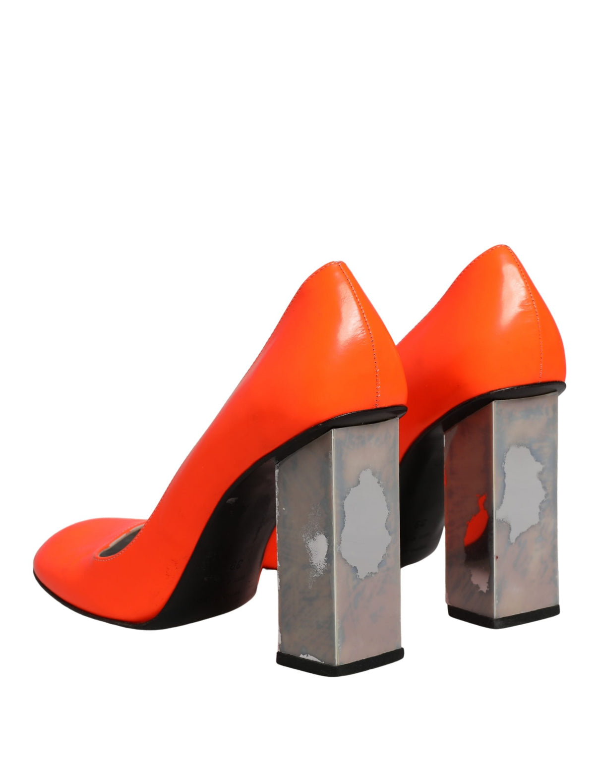 Dolce & Gabbana Orange Patent Leather High Heel Pumps