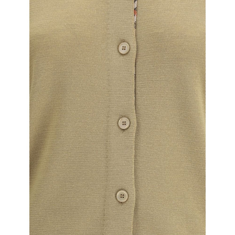 Burberry Brown Wool Cardigan - Iconic Style & Comfort