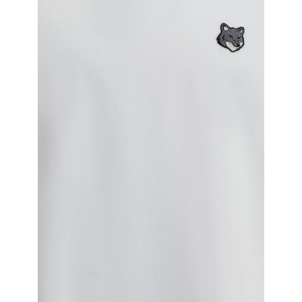 Maison Kitsuné White Cotton T-Shirt - Fox Head Comfort Tee