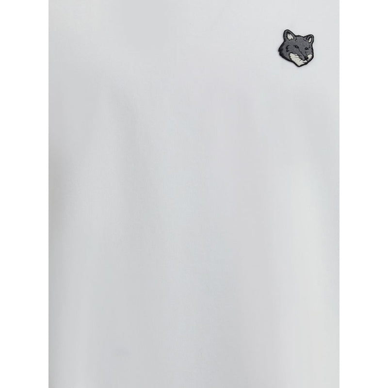 Maison Kitsuné White Cotton T-Shirt - Fox Head Comfort Tee