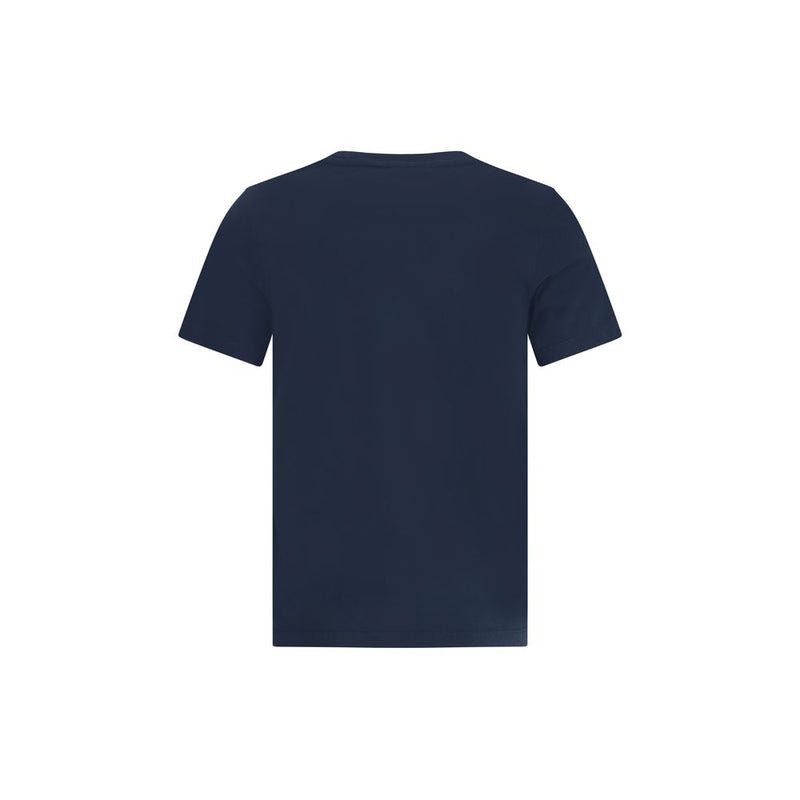 Maison Kitsuné Blue Cotton T-Shirt - Fox Head Regular Fit