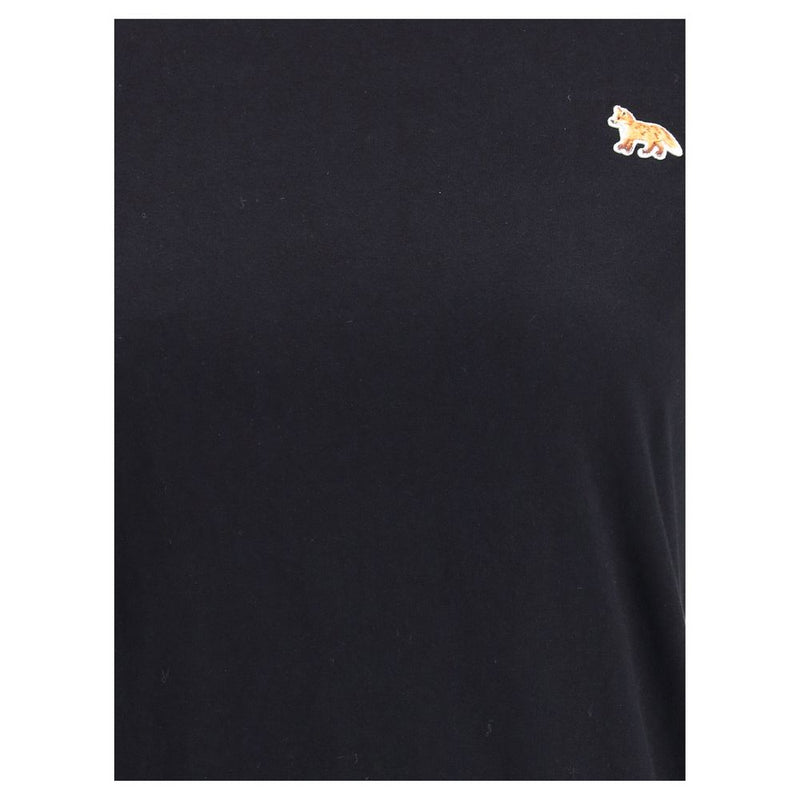 Maison Kitsuné Baby Fox Black Cotton T-Shirt for Women