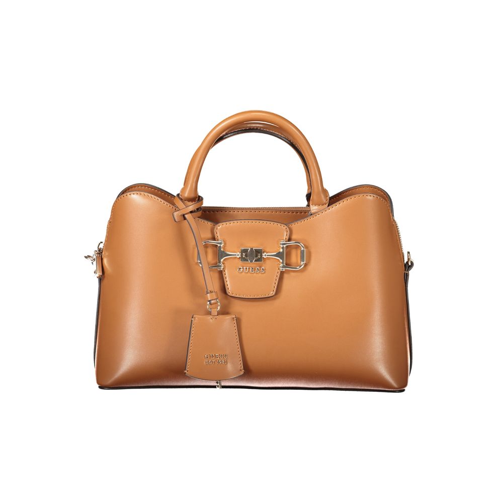 Guess Jeans Emelie Logo Handbag in Brown