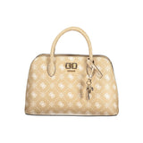 Guess Jeans Emelie Logo Bag - Beige Polyurethane Shoulder Bag