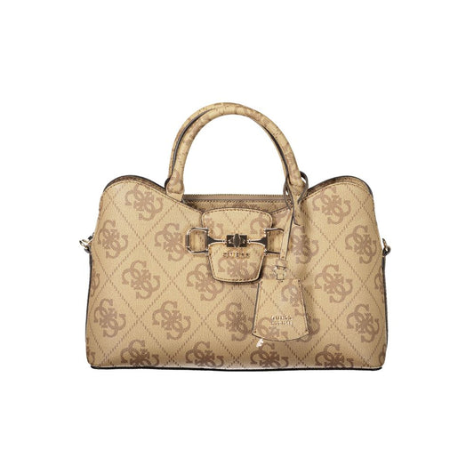 Guess Jeans Janie Logo Handbag in Beige for Women