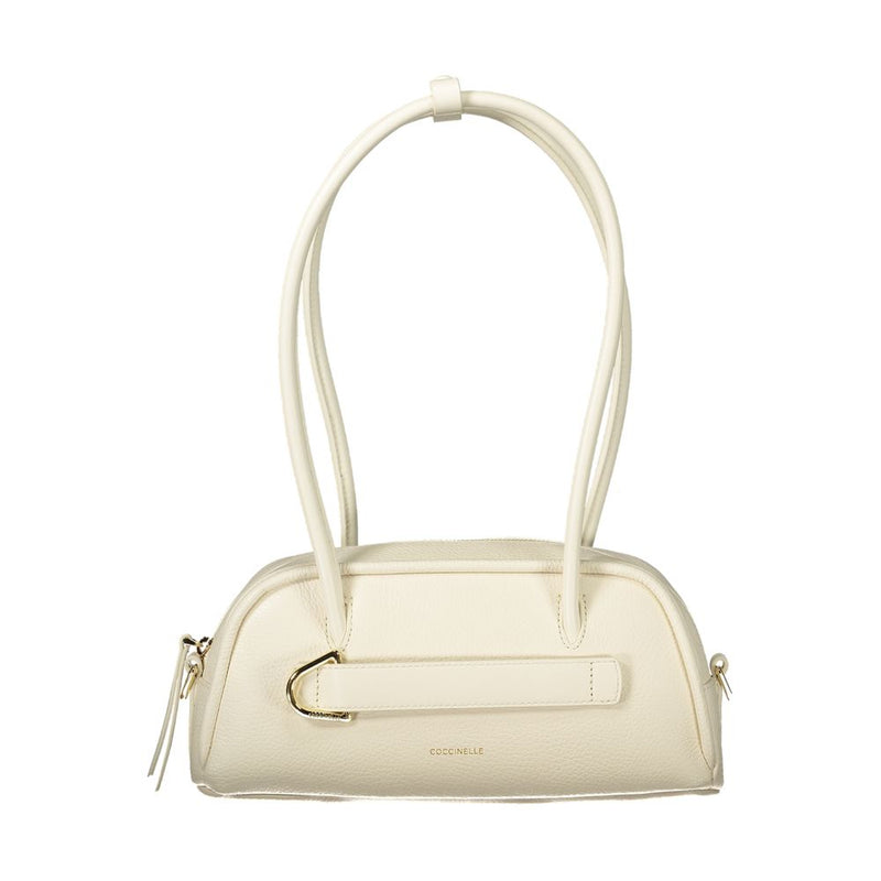 Coccinelle White Leather Handbag - Elegant and Functional