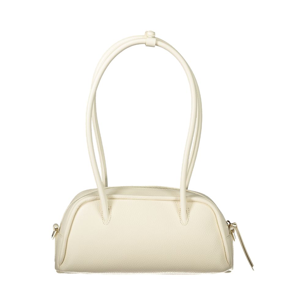 Coccinelle White Leather Handbag - Elegant and Functional