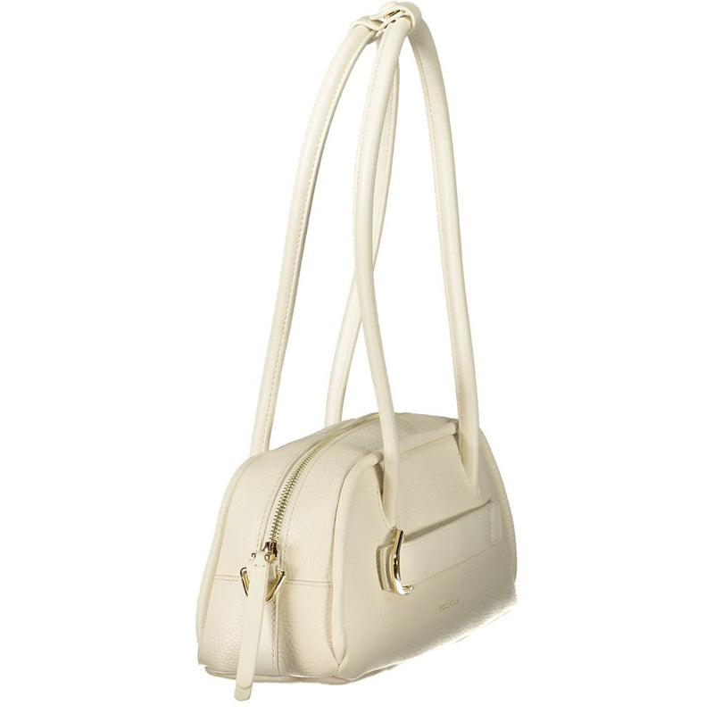 Coccinelle White Leather Handbag - Elegant and Functional